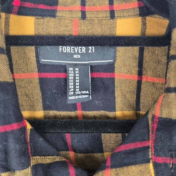 Flannel Plaid Shirt M Rock Patches Van Halen Metallica Sublime Beastie Floyd - Picture 7 of 9